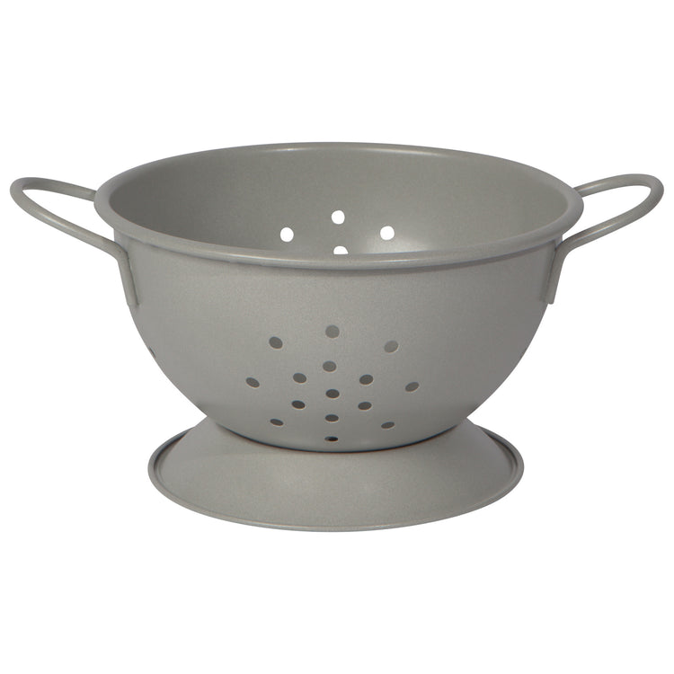 Matte Steel Fog Gray Colander Small