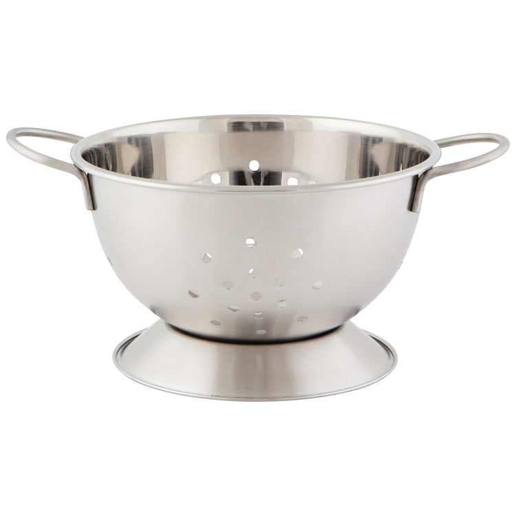 Matte Steel Matte Silver Colander Small