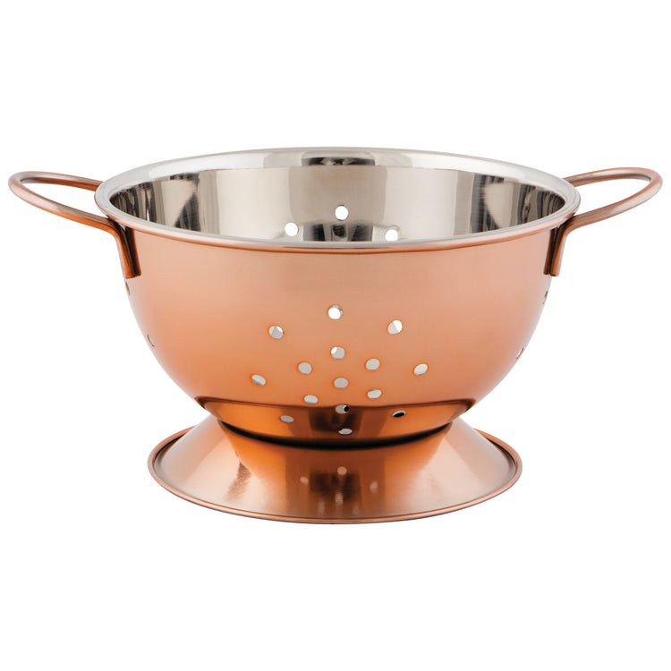 Matte Steel Rose Gold Colander Small