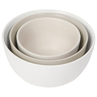 Matte White Prep Bowl Set of 3