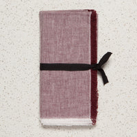 Wine Chambray Napkins Set of 4