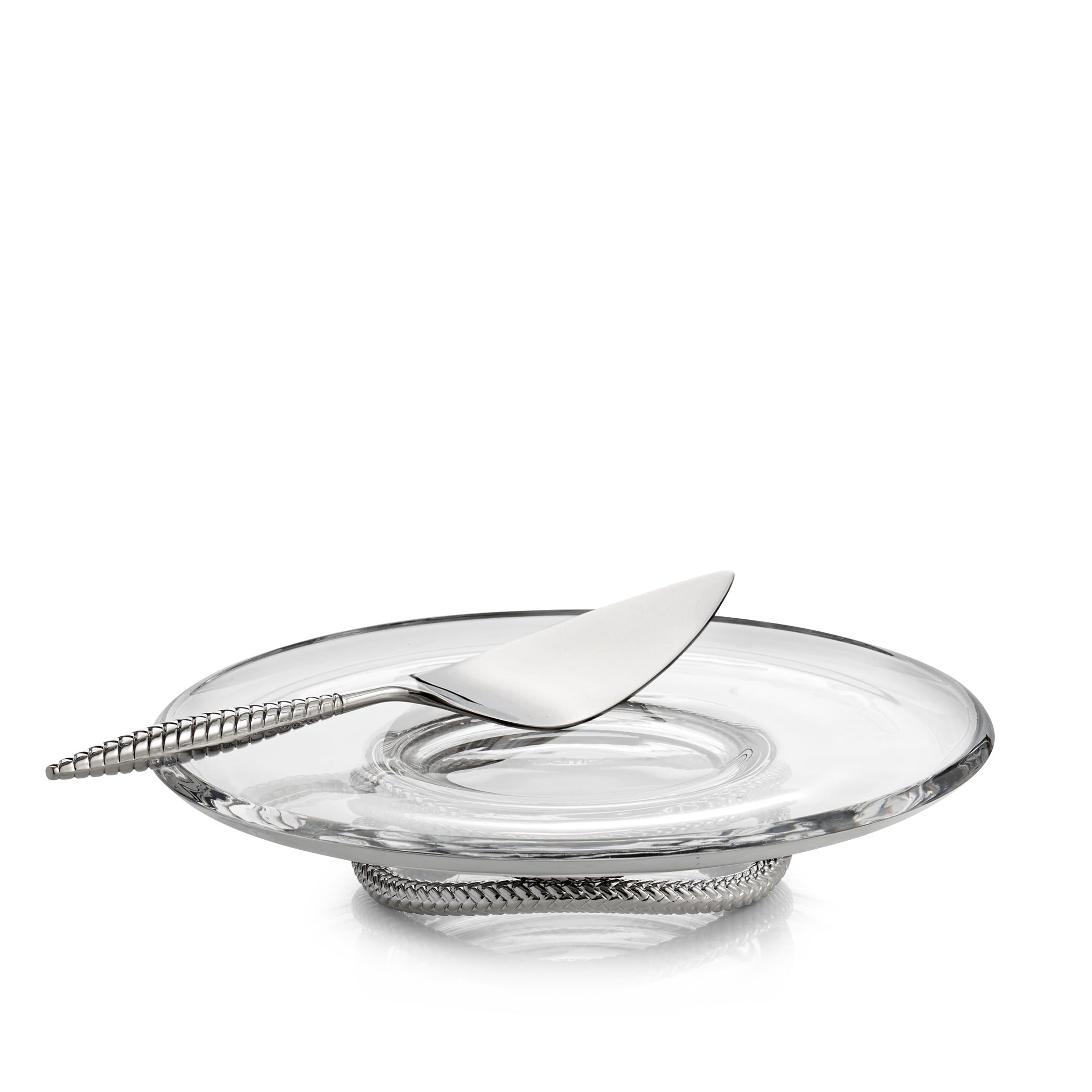 Braid Pedestal Cake Plate with Cake Server