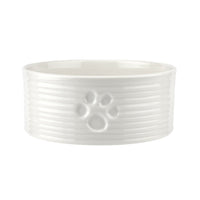 White Porcelain Pet Bowl 7.75"