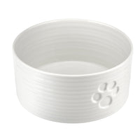 White Porcelain Pet Bowl 7.75"