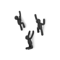 Buddy Wall Hooks - Set of 3 - Black