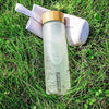 VENICE Glass Water Bottle with Bamboo Lid 670ml