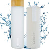 VENICE Glass Water Bottle with Bamboo Lid 670ml
