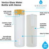 VENICE Glass Water Bottle with Bamboo Lid 670ml