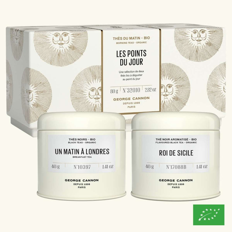 Box Set of 2 Organic Teas Les Points du Jour 2x40g