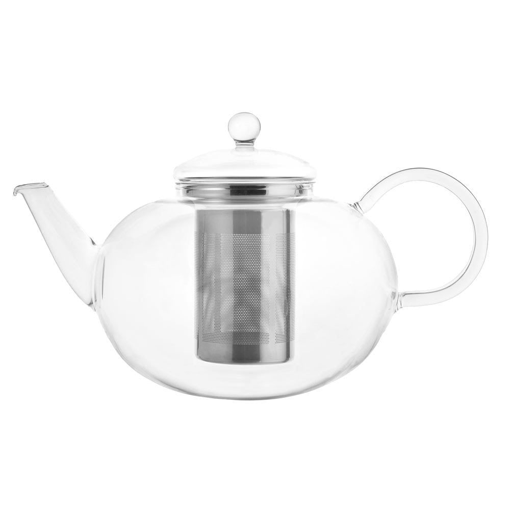 550ml White Tea Kettle Glass Teapot Handle Crystal Clear Stovetop