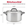 5-Ply Clad Stockpot with Lid, 8-Quart, Polished Stainless Steel
