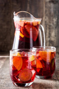 Sangria Wine Mix in Glass Carafe