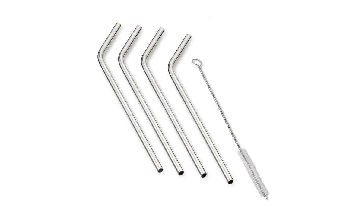 Stainless Steel Angled Reusable Drinking Straws