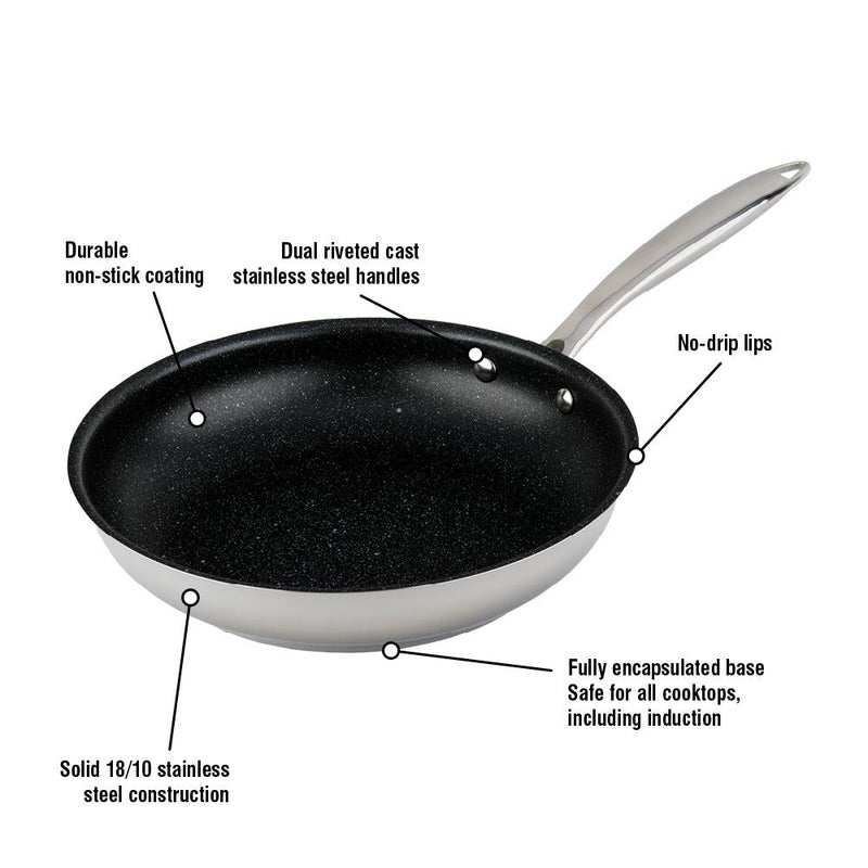 Basics Poêle à frire 28 cm, Noir : : Cuisine et Maison