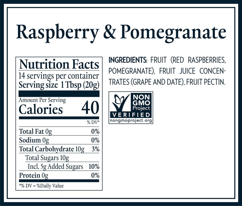 Red Raspberry and Pomegranate Fruit Spread 225ml