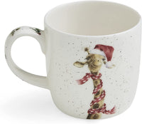 Wrendale Designs Ho Ho Ho Giraffe 11oz Fine Bone China Mug