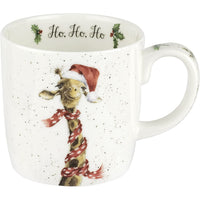 Wrendale Designs Ho Ho Ho Giraffe 11oz Fine Bone China Mug