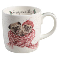 Wrendale Designs Snug as a Pug 14oz Fine Bone China Mug