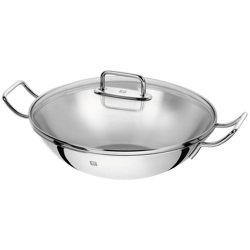 3 Piece Stainless Steel Wok with Steamer and Lid 12.5" / 32cm